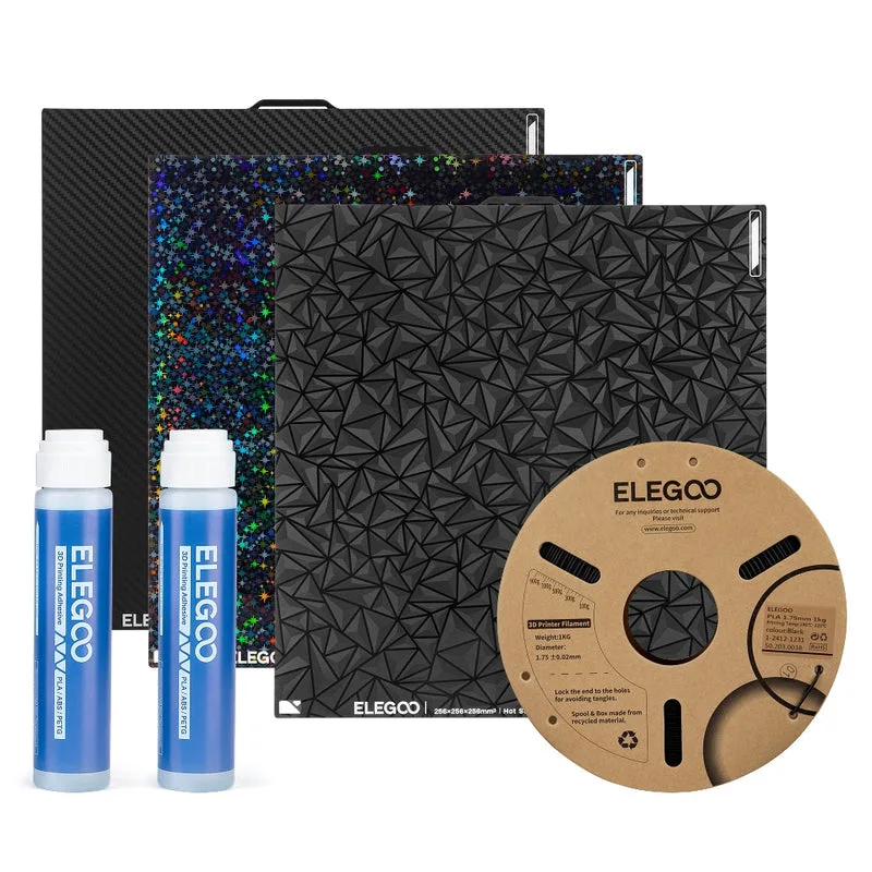 ELEGOO Centauri Series Accessory Kit – Only Includes Dual-Sided Build Plate, PEI Liquid Glue & 1 Filament